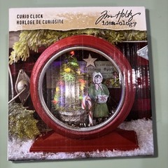 2022 Idea-Ology Tim Holtz Christmas Curio Clock New! Use Tiny Lights TH94282