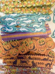 K&Company Halloween Scrapbook Adhesive Borders Huge Lot 75 pcs ++ Tim Coffey
