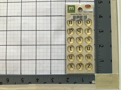 Vintage Making Memories ALPHABET PAGE PEBBLES Medium Black Scrapbooking Crafts
