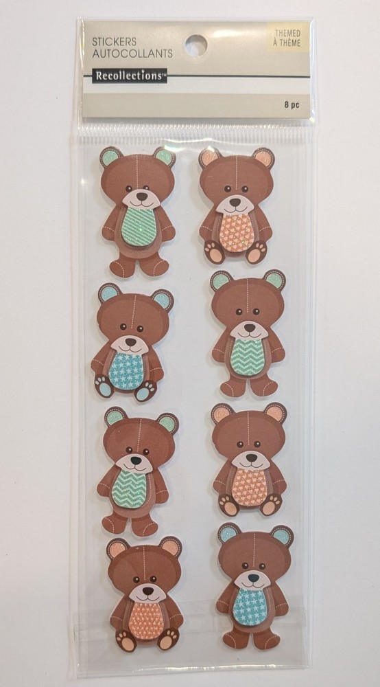 RARE Recollections Teddy Bears Baby Toys Scrapbooking Stickers