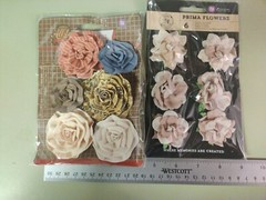 New 4 pkg Lot Prima Paper Flower Roses #41