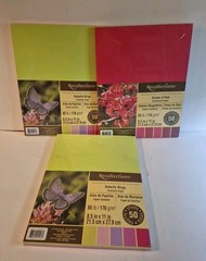 3 NEW Recollections Cardstock Paper-Butterfly Wings/Red-50 sheets/each/65 lbs