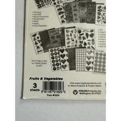New Hygloss Fruits Vegies Stickers 3 sheets Educational Scrapbook