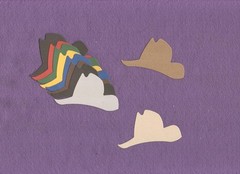 COWBOY HAT 2 die cuts scrapbook cards