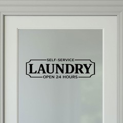 Laundry Room Decal Vinyl Wall Washer Dryer Door Sign Glass Waterproof Shop