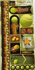 SPORTS Card-Stock Stickers(11 sheets)Scrappin’Sports•Golf •Cheerleading•Tennis•
