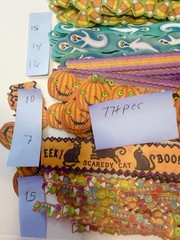 K&Company Halloween Scrapbook Adhesive Borders Huge Lot 75 pcs ++ Tim Coffey