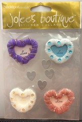 JOLEES BOUTIQUE BY STICKO SPJC036 PASTEL HEARTS VALENTINES DAY WEDDING LOVE