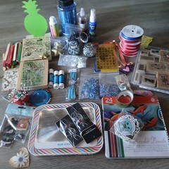 Craft Lot Crafting Supplies Water Color Pencils Glitter Stamps Embellishments