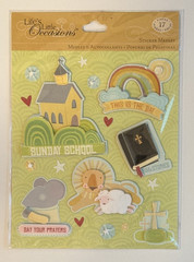 Lifes Little Occasions CHURCH SUNDAY SCHOOL Dimensional Stickers Jesus Bible