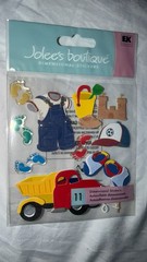 RARE Jolees Boutique Toddler Boy Scrapbooking Stickers Toys Clothes