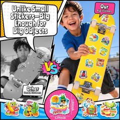 Scented Scratch and Sniff Stickers for Kids – Large Reward Stickers, Fruit Desig