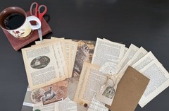 Nature Ephemera Pack Vintage Book Pages Junk Journal Kit Paper Bundle