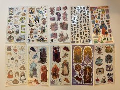 Lady Knights, People, And Animals Sticker Set, 38 Sheets, Stickiiclub/Pipsticks