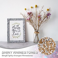 Rhinestone Sheets, Rhinestone Sticker 15.7″x9.4″ Self Adhesive(Silver Rose Gold)