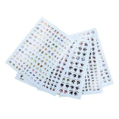 5 Sheet of Stickers Eyes Water Decals DIY Cartoon Eyes Stickers Anime Figurine