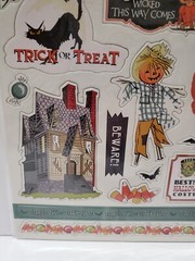 CCP4 Echo Park Halloween Trick Or Treat 12 X 12 Adhesive Chipboard Accents Retro