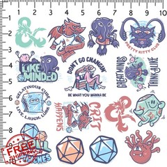 GRAPHICS and MORE DandD Stickers 50 Pack