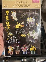 Crafters Square Flower Stickers Some Pop-up Assorted 6 Pkg. Lot