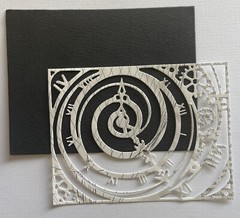 ROMAN NUMERAL ￼GEAR CLOCK Die-Cuts(4pc)Cogs•Steampunk •Background•Time•Rectangle