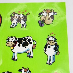 Vintage 3M Cow Stickers 1989 Love Hearts Green