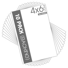10 Pack White Backing Boards Cardboard Core Art Prints Frames Size 4×6 Inch