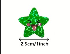 40 PCs Star Shaped 1” Holographic Stickers Great for Teachers or Kids Rewards