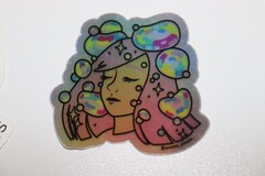 Lot of 3 Unique Rare STICKERS – NEW Psychedelic + Female + Asexual Generation Z