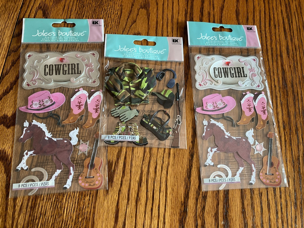 Cowgirl Western + Girl Hunter Theme Scrapbooking Stickers Jolee’s Boutique
