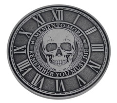 Memento Mori Coin Silver Medallion Stoicism Gift Amor Fati Medal EDC Challenge