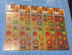 Glitter Autum Leaf/Acorn Stickers, Oriental Trading5 Sheets – 55 Total Stickers