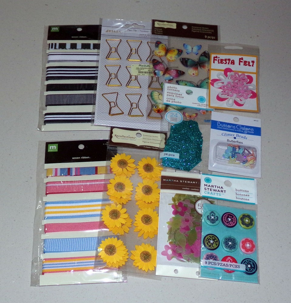 Sticker & Embellishment Lot – Martha Stewart, Making Memories, Recollections