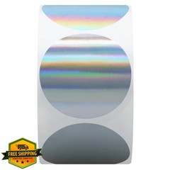 HYBSK Holographic Dots 1.5 inch Round Stickers