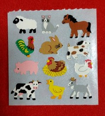 Vintage 90s/00s Sandylion Stickers Lot Princess, Farm Animals, Birds
