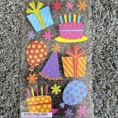 Party Theme | Hats Balloons Confetti | Scrapbook Stickers | Sticko | EK Success