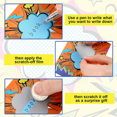 80 Pack Scratch Off Cards Zig Zag DIY Make Your Own Scratch Off Game Cards and S