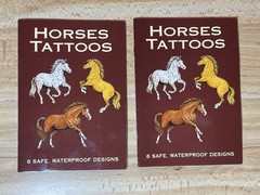 Ponies Stickers & Horses Tattoos 2003 by John Green Dover Lot of 3 NOS