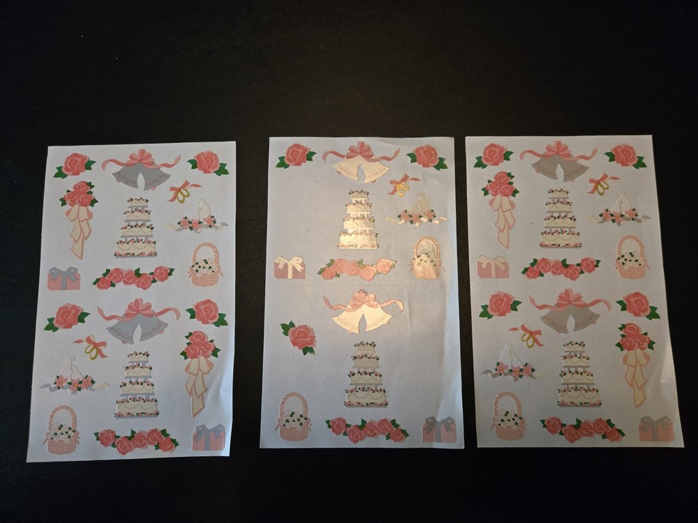 Vintage Mrs. Grossman’s Sticker Sheet Lot WEDDONG BRIDAL SHOWER