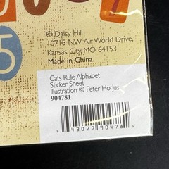 Daisy Hill Cats Rule Alphabet Scrapbooking Stickers 146 Pieces 904781 Vtg New