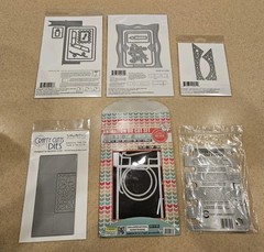 LOT 6 ELIZABETH CRAFT DESIGNS UCHI’S CRAFTY CUTT CARD TAG FRAME DIE SCRAPBOOKING