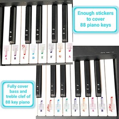 Beginner Piano Book for Kids, Piano Keyboard Stickers, 50 Amazing & Popular S…