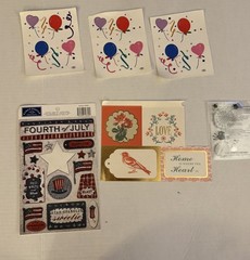 Scrapbook Lot, Holiday And Seasonal Stickers & Embellishments Mostly New