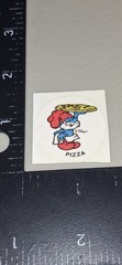 vintage Stickers Scratch N Sniff Papa SMURF PIZZA, Single,peyo RARE