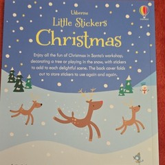 Usborne Little Stickers Christmas Reusable Sticker Book, 300+ Multicolor