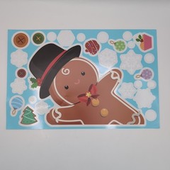Set Of 9 Christmas Stickers With Snowflakes