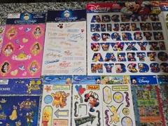 Disney Lot Of 36 Scrapbooks Stickers Unopened Packages & Unused Single Sheets