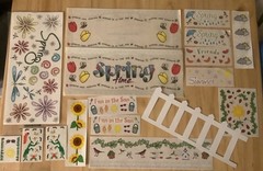 Spring Summer Garden Scrapbooking stickers LOT Mrs Grossman’s Creative Memories
