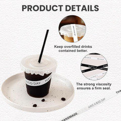 50Pcs 12In Handmade Self-Adhesive Stickers – Long Label Sealing Stickers for Foo