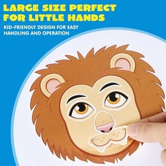 36 Sheets 9″x6″ Make a face Stickers for Kids, Make Your Own Animal Stickers …