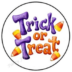 TRICK OR TREAT HALLOWEEN ENVELOPE SEALS LABELS STICKERS PARTY FAVORS